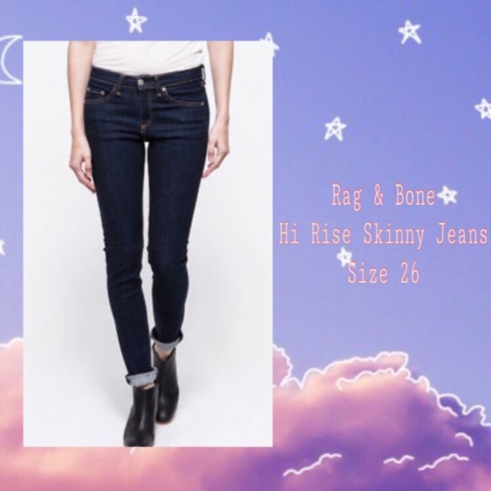 Rag and Bone High Rise Skinny Jeans